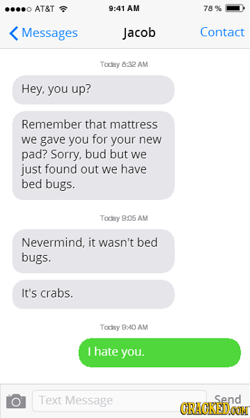 The 25 Worst Possible Text Messages To Wake Up To