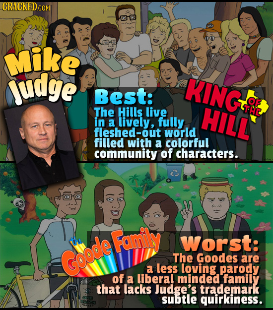 CRACKEDcO COM Mike judge KING Best: The Hills live HILL THE in a lively, fully fleshed-ou world filled with a colorful community of characters. Famly 