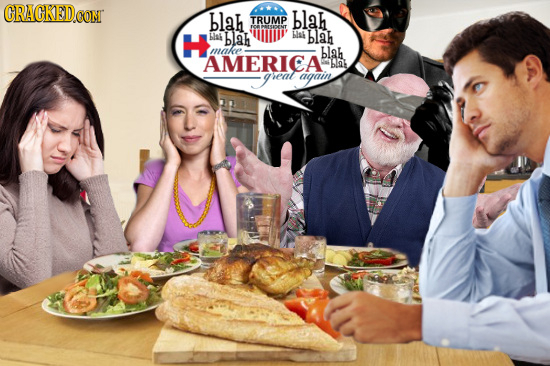 CRACKED CONT blah blah TRUMP H blak bla Hlak blah make blah AMERICA Ba great again