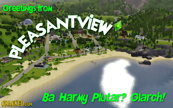 Greetings from uelsanIViy SANTVIEW Ba Harmy Plutar? Glarch! CRACKEDCON