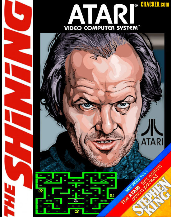 ATARI CRACKED.cOM O VIDEO COMPUTER SYSTEM JN ATARI edition IsI INSIDE -packed NEW action The STEPHEN KING THE