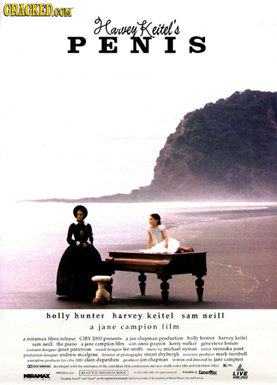 CRAGKEDCON Hlavey) Keitel's PENIS holly hunter harvey keitel sam neiul campion film a iane micarnax fims release CIRY 2000 presents Lan chapman produc