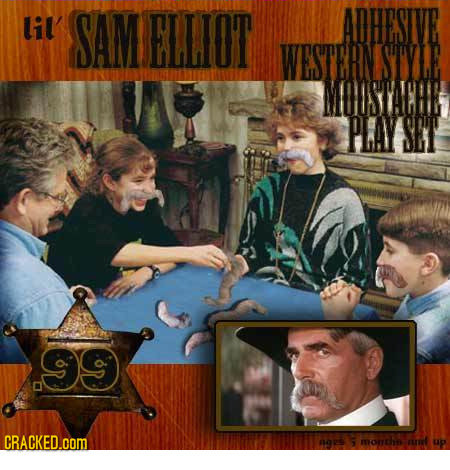 Lil' SAM ELLIOT ADHESIVE WESTERN SUYLE MOUSATE PLAY SEY CRACKED.COM MOREE