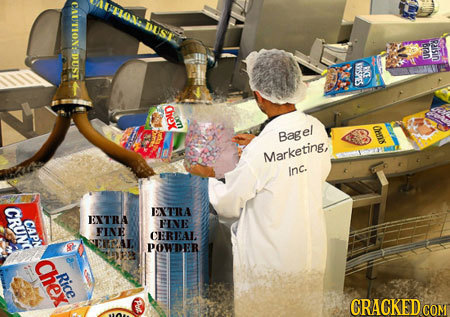 CAUTIONUST DUS Bran NRSPES Chex Oms Bare/ Marketing Inc CRUN EXTRA CAPN EXTRA FINE FINE CEREAL POWDER Chex Rice GRACKEDO COMT