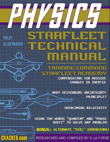PHY5IC5 STARFLEET FULLY ILLUSTRATED HNICAL MADUAL TRAInInG commann STARFLEETACADEMY COMPENSATING FOR MASSIVE CHANGES IN INERTIA WHAT HEISENBURG UNCERT