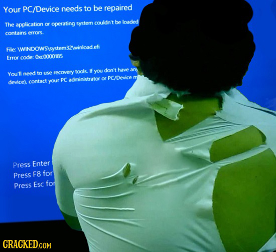 Your PC/Device needs to be repaired be loaded The application or operating system couldn't contains errors. File: e IWINDOWSIsystem32\winlaadefi Error