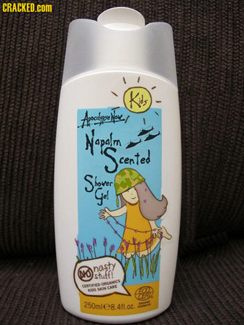 CRACKED.cOM Ki, Aredlpllee/ Napalm Scented Shover gel nasty NO stut! cENNOAANCS CADE SIN 250mie8.4fl.oz.
