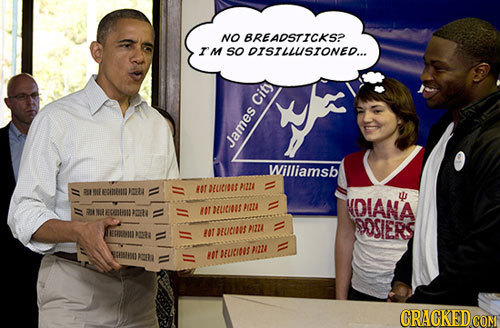 NO BREADSTICKS? I'M SO DISILLUSIONED... Cit James Williamsb DUCINS pIA 1 BIT EIAI aaTA OIAMA 4 DEULIOS A2NA RNIL EECESSILIME IAT DOSIERS PIZZ ERITDI N