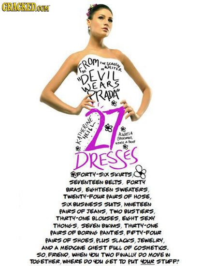 GRACKED ROM TW FROM SERSEN ARITEA DEV!L WEARS 2RADA ONE ANISTSA Decesnst AUCILU DRESSES A Nedf NM &FORTY- SKRTS SEVENTEEN BELTS PORTY BRAS, EIGHTEEN S