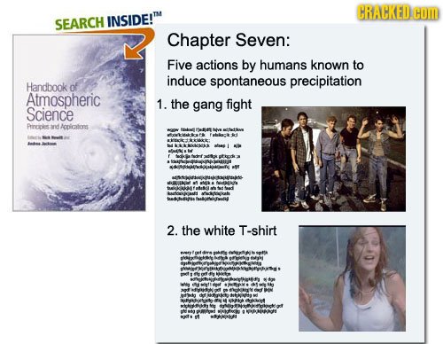 CRACKED COM SEARCH INSIDE!TM Chapter Seven: Five actions by humans known to induce spontaneous precipitation Handbook of Atmospheric 1. the gang fight