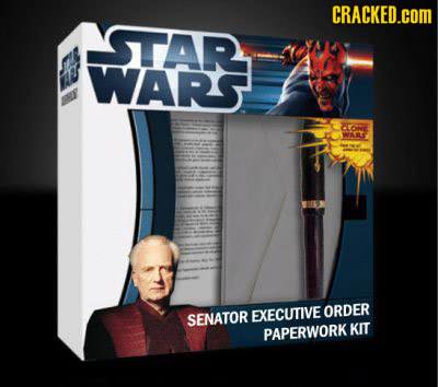 CRACKED.COM STAR WARS OTONE WAR EXECUTIVE ORDER SENATOR PAPERWORK KIT