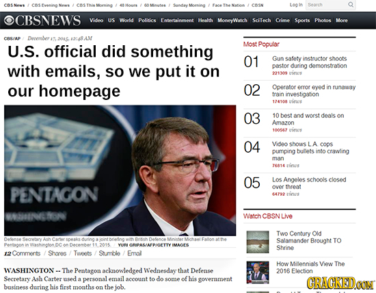 CBS News eaS Evening Nes CS Morning Hsne Minates Sanday Moening Face TNatinn CaSN Log Search CBSNEWS Video Us Word Politics Entertainenent Healch Mone