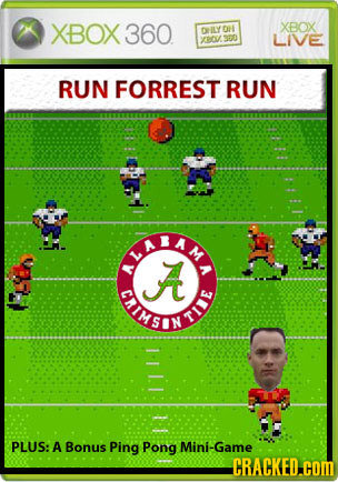 XBOX 360 XBOX DNILY O VRAV SD LIVE RUN FORREST RUN NAEEN A MAETN LIMS TIE PLUS: A Bonus Ping Pong Mini-Game CRACKED.COM