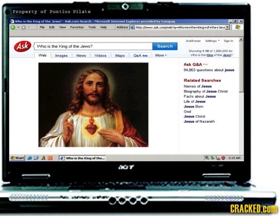 property of Pontius pilate 5 whe the te 1267 Ak Mcresoft Iernet lueer Brrorsifeak ry Cernp 10X rie ede Ve Fwecrees Tole Hlo Areas Astren Seniras Ask W