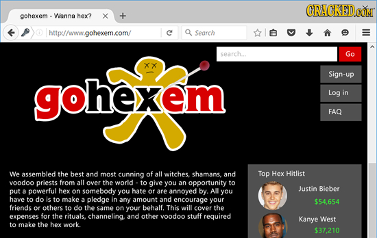 CRACKED COM gohexem Wanna hex? x http://www.gohexem.com/ C Search search... Go xx gohexem Sign-up hexem Log in FAO We assembled the best and most cunn