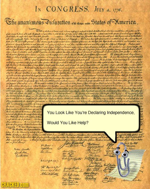 In CONGRESS. JULY 4. 1776. Cofe mmanimtous declaraftoint. States of (nterica. f Serm sil> You Look Like You're Declaring Independence, Would You Like