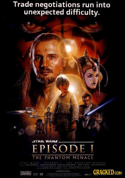 Trade negotiations run into unexpected difficulty. STAR WARS EPISODE I THE PHANTOM MENACE. YA I081 HL ANTON HINACE NENSON Micutco LI PCATHAN LLY A144