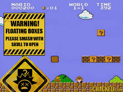 MARTO WORLD TIME 000200 xo1 1-1 392 Z77 WARNING! FLOATING BOXES PLEASE SMASH WITH SKULL TO OPEN L xx CRACKED C COM