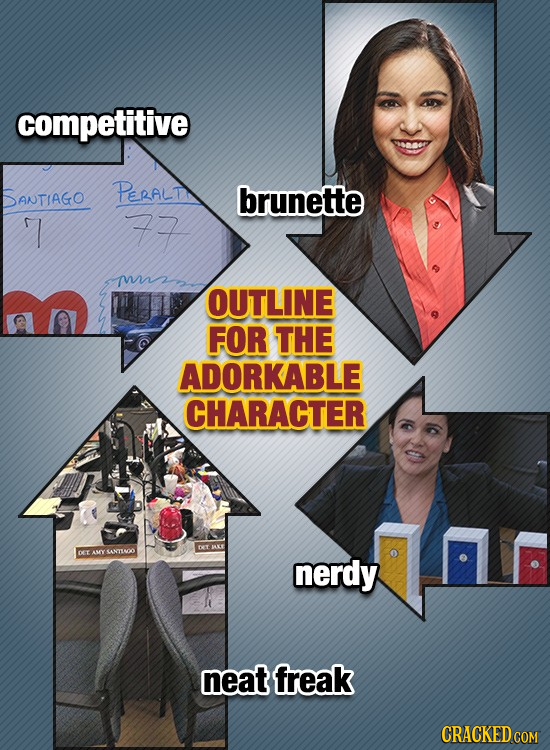competitive SANTIAGO PERALT brunette 77 OUTLINE FOR THE ADORKABLE CHARACTER OT AMY CANTINO nerdy neat freak CRACKED COM