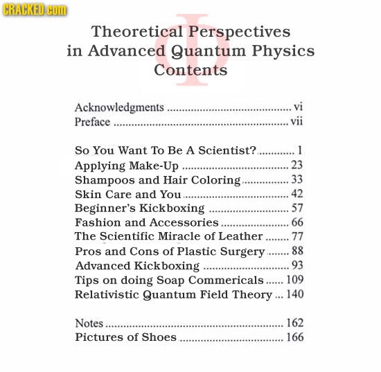 CRACKED. COM Theoretical Perspectives in Advanced Quantum Physics Contents Acknowledgments ... vi Preface. vii So You Want TO Be A Scientist? 1 Applyi