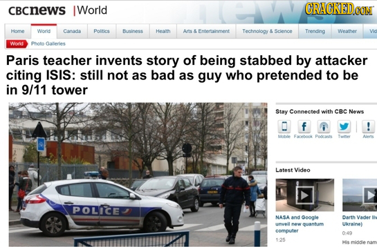 CBcNEWs World CRACKEDe CON Home Worid Canada Pollics Business Heath Arts & Entertainment Technology & Science Trending Weather World Dhote Galleries P