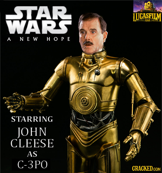 STAR LUCASFILM WARS oudc A NEW HOPE STARRING JOHN CLEESE AS C-3PO
