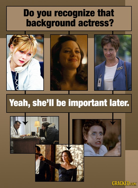 Do you recognize that background actress? Yeah, she'll be important later.