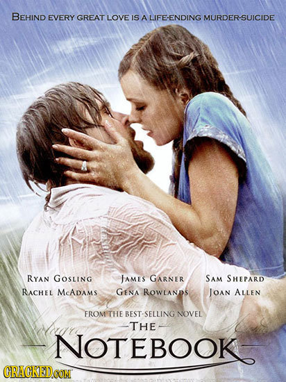 BEHIND EVERY GREAT LOVE IS A LIFE-ENDING MURDER-SUICIDE RYAN GOSLING JAMES GARNER SAM SHEPARD RACHEL McADAMS GENA ROwLanDs JOAN ALLEN FROM THE BEST-SE