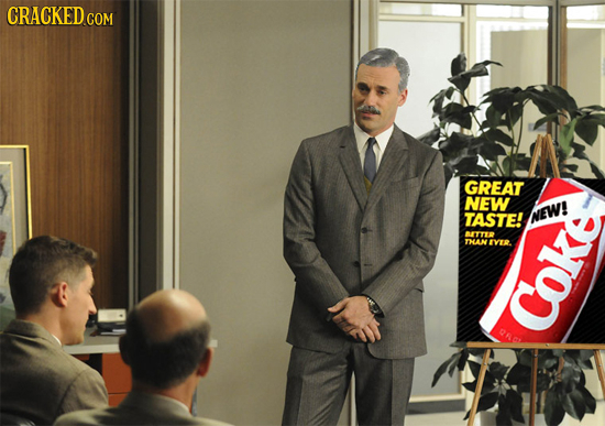 CRACKED COM GREAT NEW TASTE! NEW! AITTR THAN EVER coke