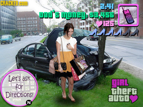 CRACKED.HO 2:41 Dad's JJUEE 5 456 125 AEDI Let's ask giRL NICTAIV for heft Directions! auto N