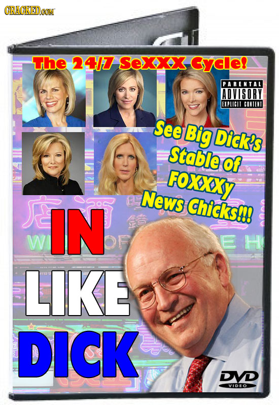 CRACKEDCON The 247 SeXXX cyce! PARENTAL ENPLIGIT See Big Dick's Stable of FOXXXy News IN chicks!!! W EH LIKE DICK DVD VIDEO