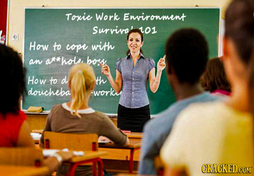 Toxic Work Environment Survivo' 101 How to cope with an a*hole. bous How to d th doucheba work