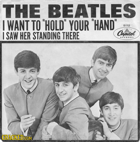 THE BEATLES I WANT TO HOLD YOUR HAND 5112 I SAW HER STANDING THERE Capitol CRACKED COM