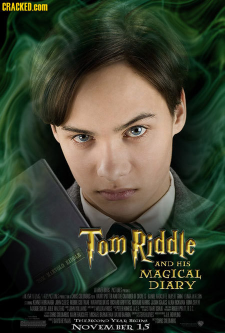 CRACKED.cOM Tom Riddle BIDDLE AND HIS MAGICAL ATOLO DIARY MRNEREG PCIIBISASS EHYILIG/ SOEIS ANELROOLFEE E 1nl FLLA WAH CIK RANETH RALR NCE PICSAPO JLO