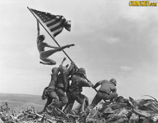 20 Famous Photos Improved With Nudity