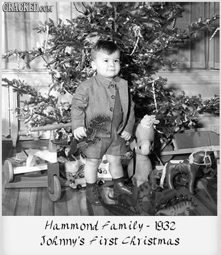 CRACKEDOON Hammond family- 1932 Johmy's first Christmas