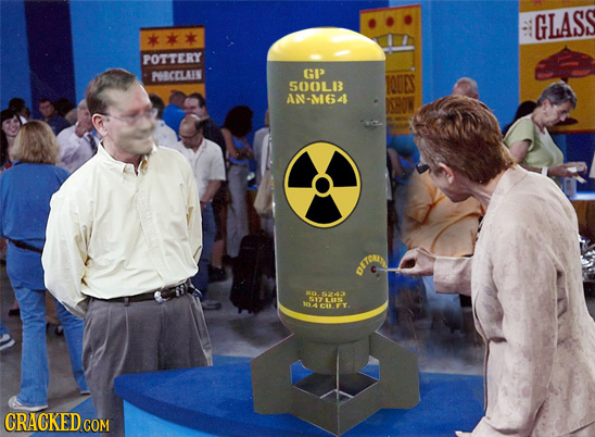 GLAS >k***k POTTERY ORCELAIN GE 1OUES 500LB AN-64 DET 1242 SIU MCFT. CRACKED COM