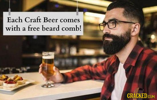 Each Craft Beer comes with free beard comb! a