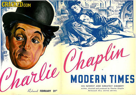 Chaplin Charlie MODERN TIMES MIS NEWEST AND GREATEST oMEDYE Releael re les Cealie FEBRUARY 21s1