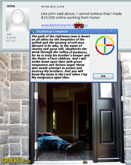mina 05 Feh 2013. 0:2:04 Like John said above. I cannot believe that I made $10.000 online working from home! www.bit/ir/rsewr324.0 Scamstop Complete