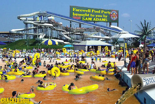 Farewell Pool Party bronght to you by om SAM ADAMS SAMU ADA CRACKED COM