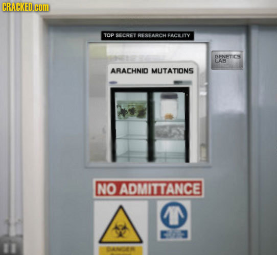 CRACKED.cOM TOP SECRET RESEARCH FACILITY GENETICS LAB ARACHNID MUTATIONS NO ADMITTANCE E3 DANE