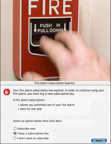 FIRE PUSH IN PULL DOWN Fire Alarm Subscription Expired Your fire alarm subscription has expired. In order to continue using your fire alarm, you must