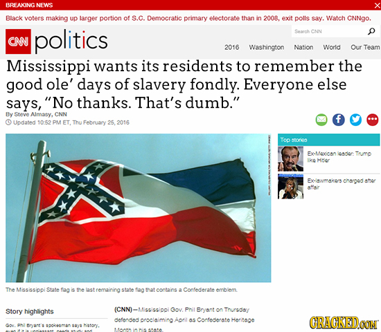 BREAKING NEWS Black voters making up larger portion of S.C. Democratic primary electorate than in 2008, exit polls say. Watch CNNgo. CNN politics Sear