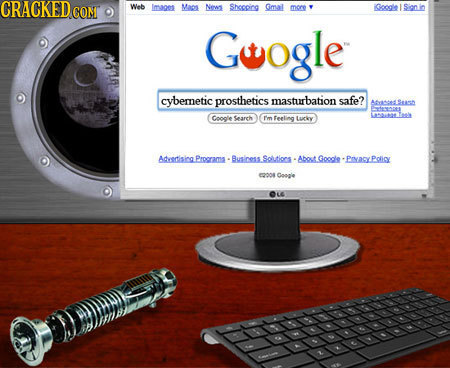 CRACKED Web Images Maps News Shagpirg Gmal more ISoogle Sion Gwogle cybemetic prosthetics masturbation safe? atantes Seast tors Coogle Search m feelin