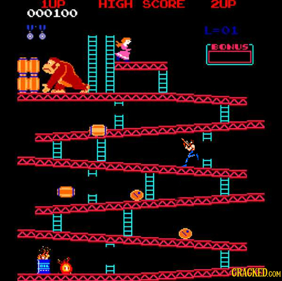 1UP HIGH SCORE 2UP 000100 BONUS > CRACKED.COM