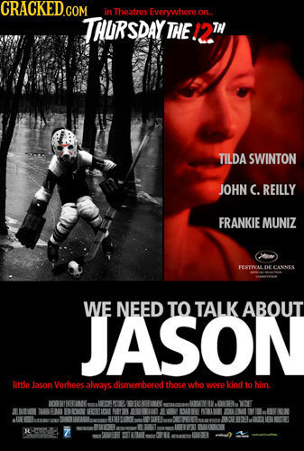 CRACKED in Theatres Everywhere on. THURSDAY THE. TILDA SWINTON JOHN C. REILLY FRANKIE MUNIZ FEATIVALDE CANNS WE NEED TO TALK ABOUT JASON little Jason
