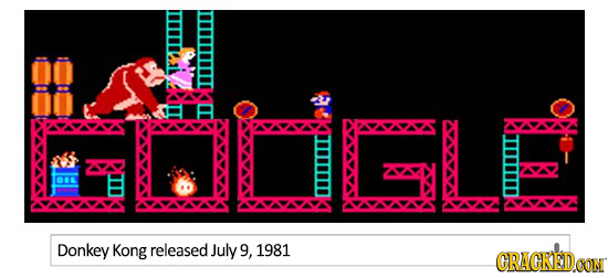 OCGLE DEA AVAZARZAA Donkey Kong released July 9, 1981 CRACKEDCON