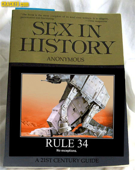 CRACKED OM The fok is the mt corpiee poyexate O it fscinatio. kind TE SEX 3 Wrinen e s iliecnt. 7me IN wETINE HISTORY ANONYMOUS RULE 34 No exceptions.