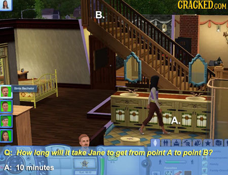 B. Berys F6 A. Q: How long will it take Jane to get from point A to point B? A: 10 minutes